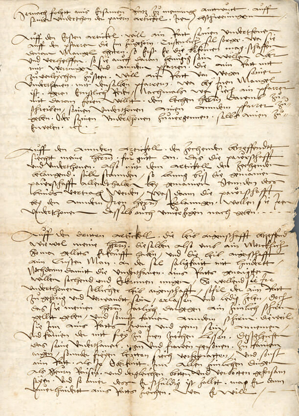Antwort des Rates auf die Eingabe der Memminger Bauern (10 Artikel) vom 15. März 1525
