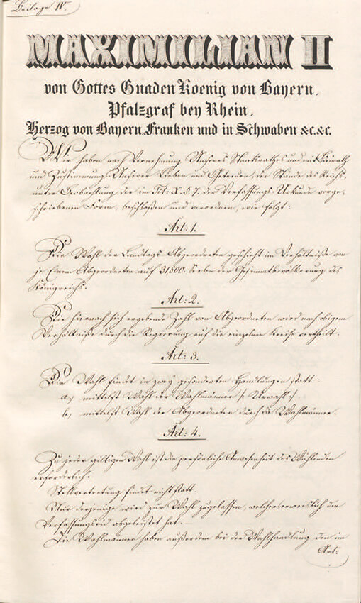 Die Beschlüsse des bayerischen Reformlandtags 1848, 4. Juni 1848