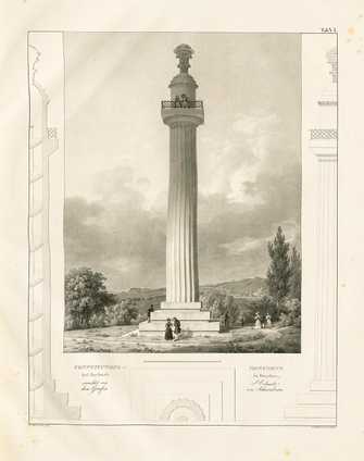 Entwurf der Konstitutionssäule, 1830