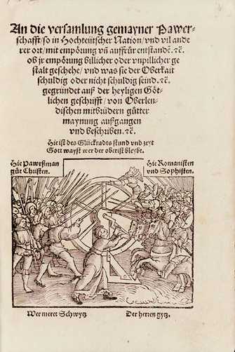 An die Versamlung gemayner Pawerschafft (An die Versammlung gemeiner Bauernschaft), gedruckt in Nürnberg, 1525