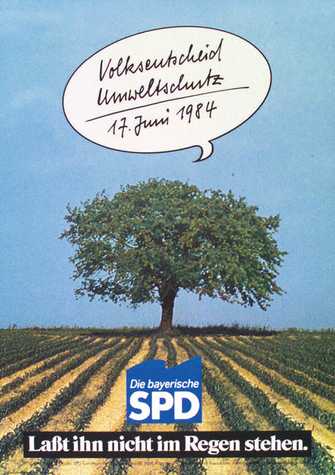 Plakat der SPD zum Volksentscheid Umweltschutz, 1984