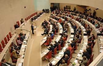 Einweihungsfeier des umgebauten Plenarsaals am 13. Dezember 2005