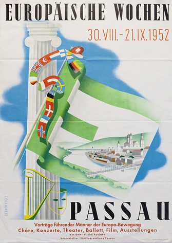 Plakat der Europäischen Wochen, 1952