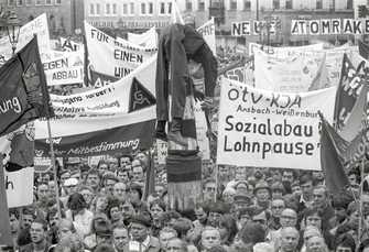 Großkundgebung des Deutschen Gewerkschaftsbundes, Landesbezirk Bayern in Nürnberg, 23. Oktober 1982