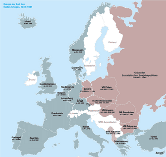 Europa zur Zeit des Kalten Krieges, 1949–1991